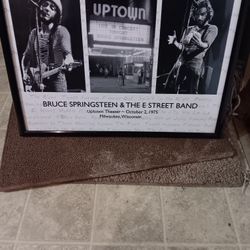 Original Authentic Vintage Bruce Springsteen & The E Street Band Uptown Theater Poster October 2, 1975 Milwaukee, WI 18" Tall 24" Wide 