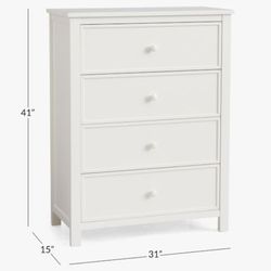 Pottery Barn Kids Austen 4-Drawer Dresser - Simply White