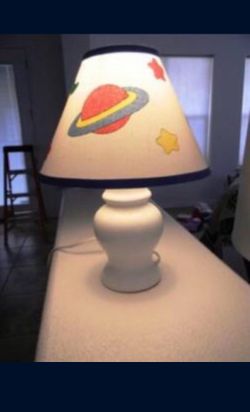 Lamp and hanging baby fabric decoration