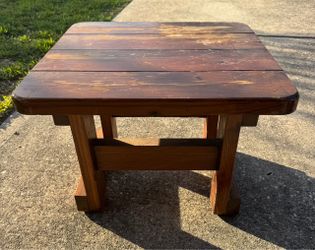 Side solid wood table