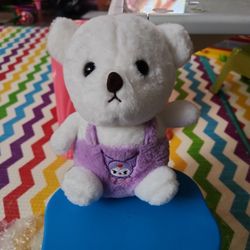 Bear Plushie With KUROMI overalls
