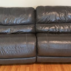 Leather Reclining Sofa Set