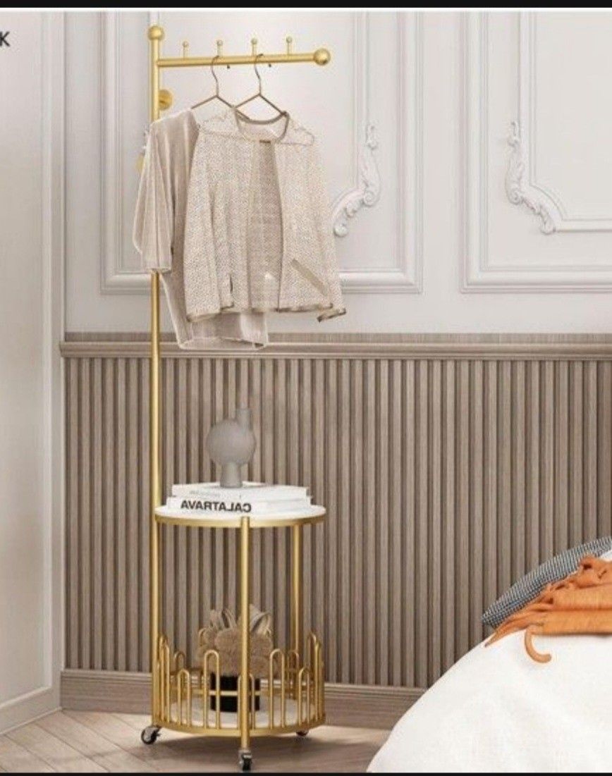 Coat Rack Freestanding Metal, Coat Rack Stand With Hooks And Baskets, Metal Hall Tree With Storage, Hat Hanger Garment Storage Holder With Wheels

