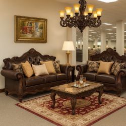 Luxury Carved Living Room Set 