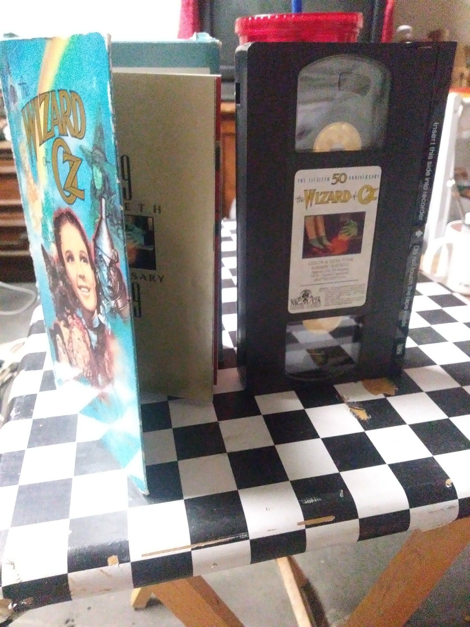 The Wizard of Oz~50th Anniversary 1989 VHS~Dorothy Toto Tin Man Scarecrow Lion