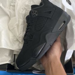 air jordan 4 retro Grade school Black Cat 4s gs