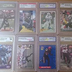LOT OF 8 Marshall Faulk Graded Rookie Cards Plus Bonus 6 Ungraded