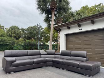 Sectional Sofa/Couch - Italian Leather - Delivery Available 🚛