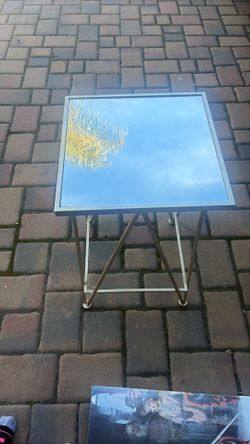 Mirror Top Side Table