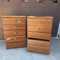 Two wooden Dressers