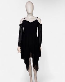 Whimsy goth black off the shoulder dress