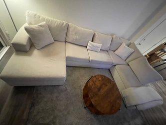 Modern sectional from living spaces cream color  3 pcs