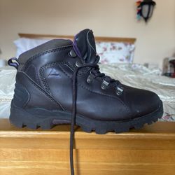 Women’s 7 Or Kids 5.5 Leather Alpine Hiking Boots 