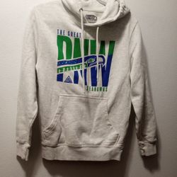 Seattle Seahawks hoodie The Great PNW Size XS
Hoodie tried on but never worn was too small light gray in Color 