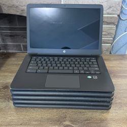 (LOT OF 5) HP 14A G5  - 14" Chromebook - AMD A4-9120c @ 1.60GHz 4GB RAM 32GB SSD