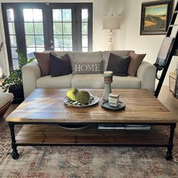 Large Pottery Barn Coffee Table For $550 - Orig $1599