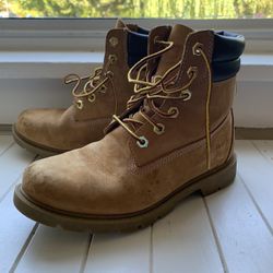 Broken-in Timberland Boots