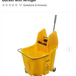 8.75 gal. Yellow Polypropylene Mop Bucket with Wringer
