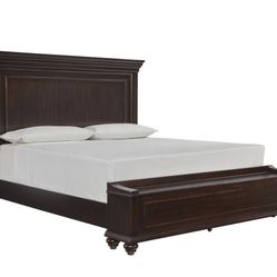 Brynhurst Dark Brown King Panel Storage Bed

