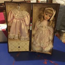 Porcelain Doll In Luggage Trunk