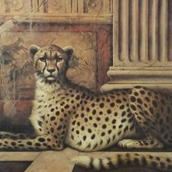 Wood Framed Cheetah Print.