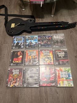 PS3 Guitar Hero /Rock Band Bundle with multi platform CRKD Guitar
