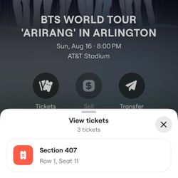 BTS Arlington Sunday
