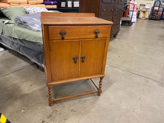 Vintage Nightstand with Elegant Twist Legs