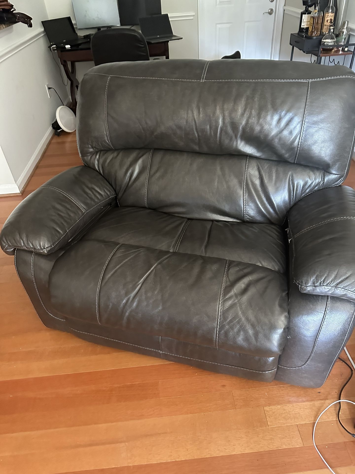 Leather recliners Set (two-person recliner & couch)