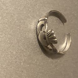 Sterling Silver Irish Claddagh Toe Ring 