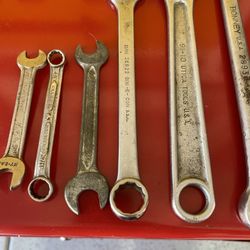 Vintage  Wrench Set And One Adjustable