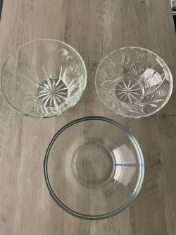 3 - Large glass bowls