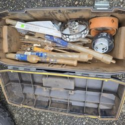 Tool Box Of Hole Saws and Large Drill Bits