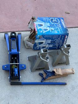 Duralast 2.5 Ton Long Floor Jack & 3-Ton Dcdelco Jack Stand