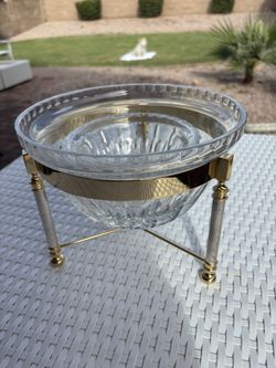 New Never Used Crystal Caviar/Shrimp Ice Server
