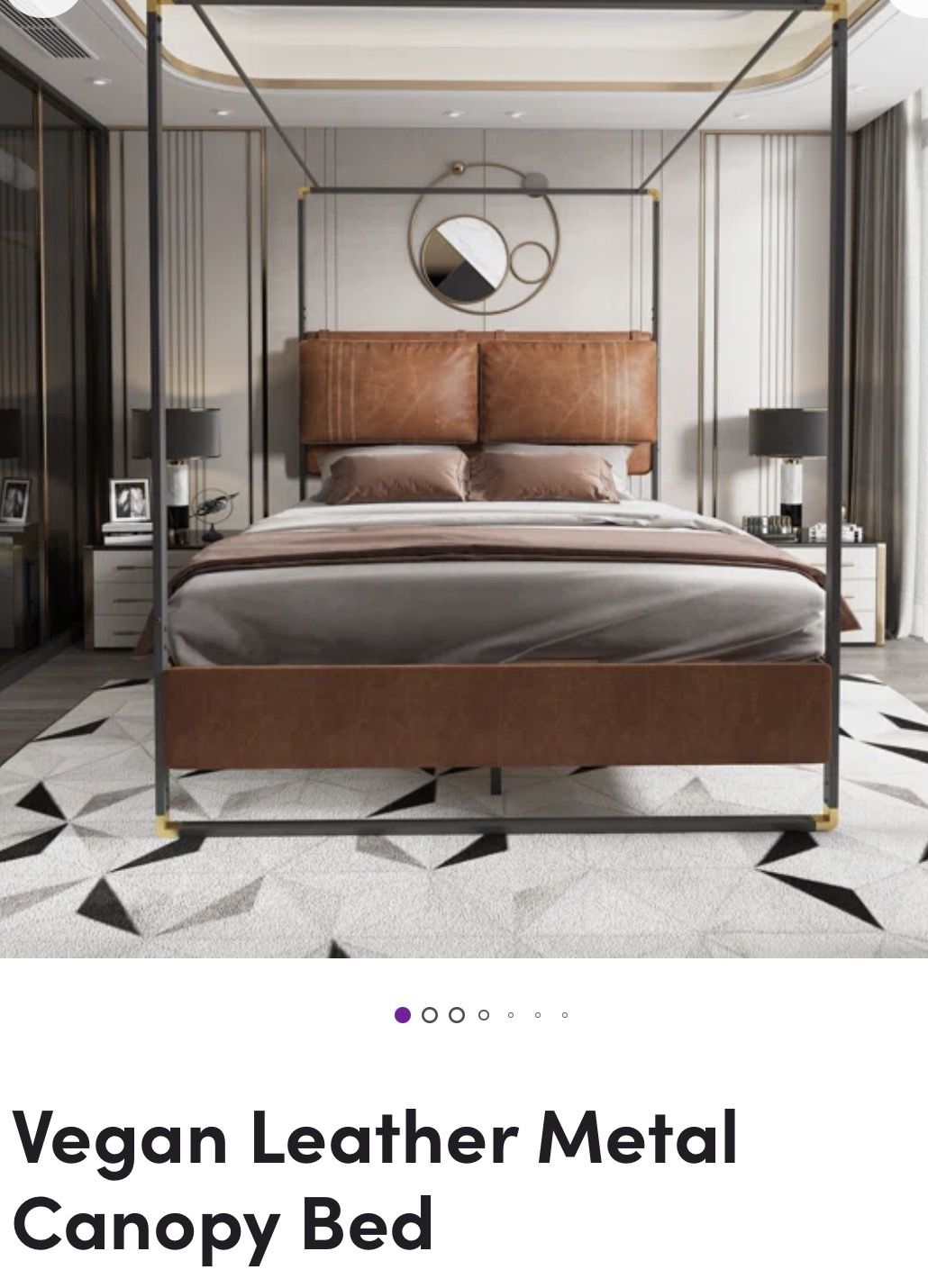 Vegan King Size Canopy Bed Frame