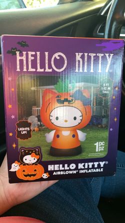 Hello Kitty Air blown Inflatable Halloween Decoration Lawn Blow Up Pumpkin