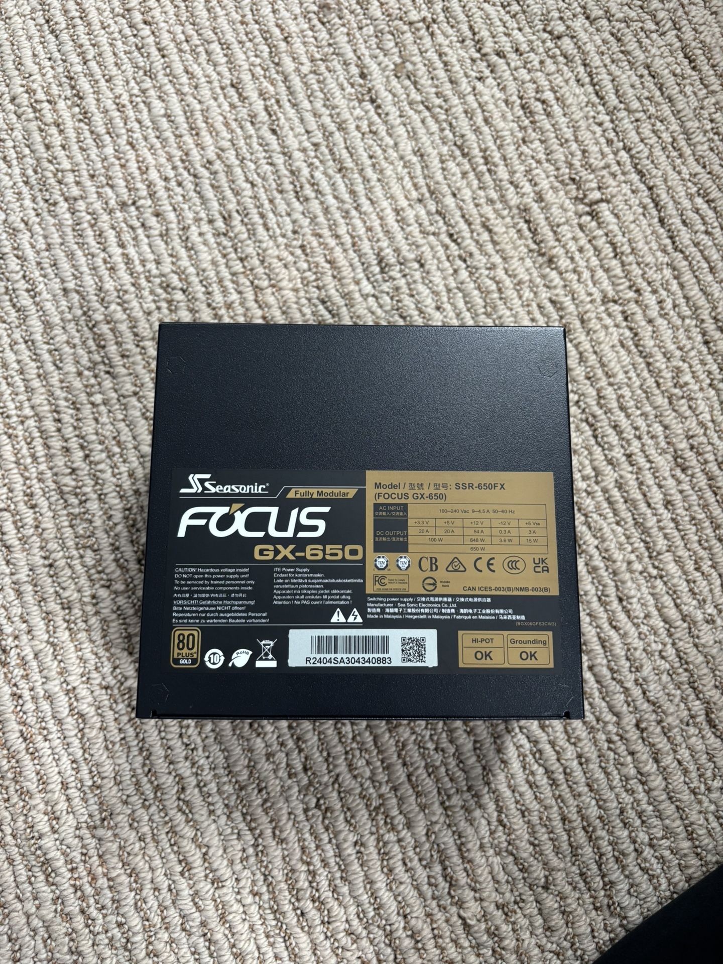 Seasonic Focus GX-650 80+ Gold
