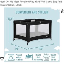Dream On Me Portable Crib/Play Yard 