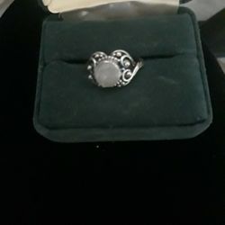 Sterling Silver Moon Stone Ring Sz5