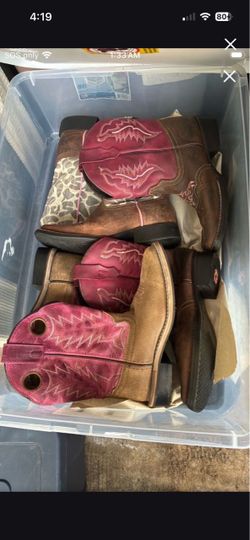 $25- Each Pair Of Girls Western Cowboy Boots