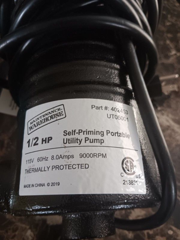 Self-Priming Portable Utility Pump