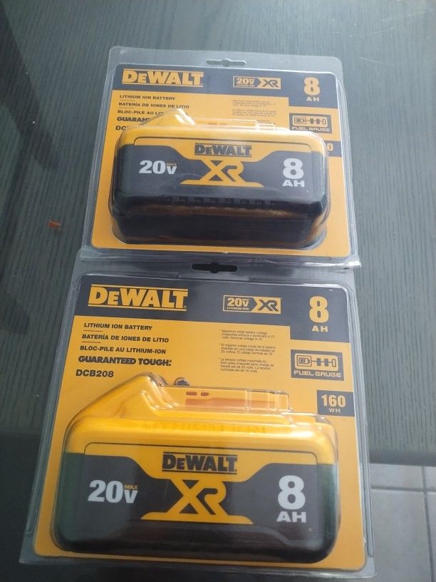 DEWALT 20v 8.0 Battery 
