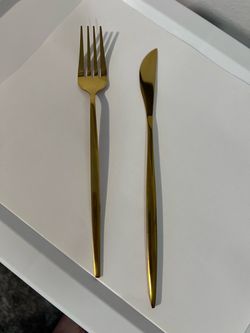 Gold flatware