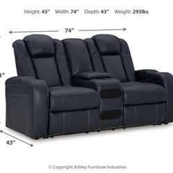 Dual Recliner Loveseat With Console
