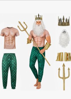 Poseidon / Sea King Halloween Costume Set