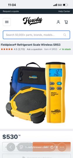 Fieldpiece SRS3 Wireless Refrigerant Scale make offer