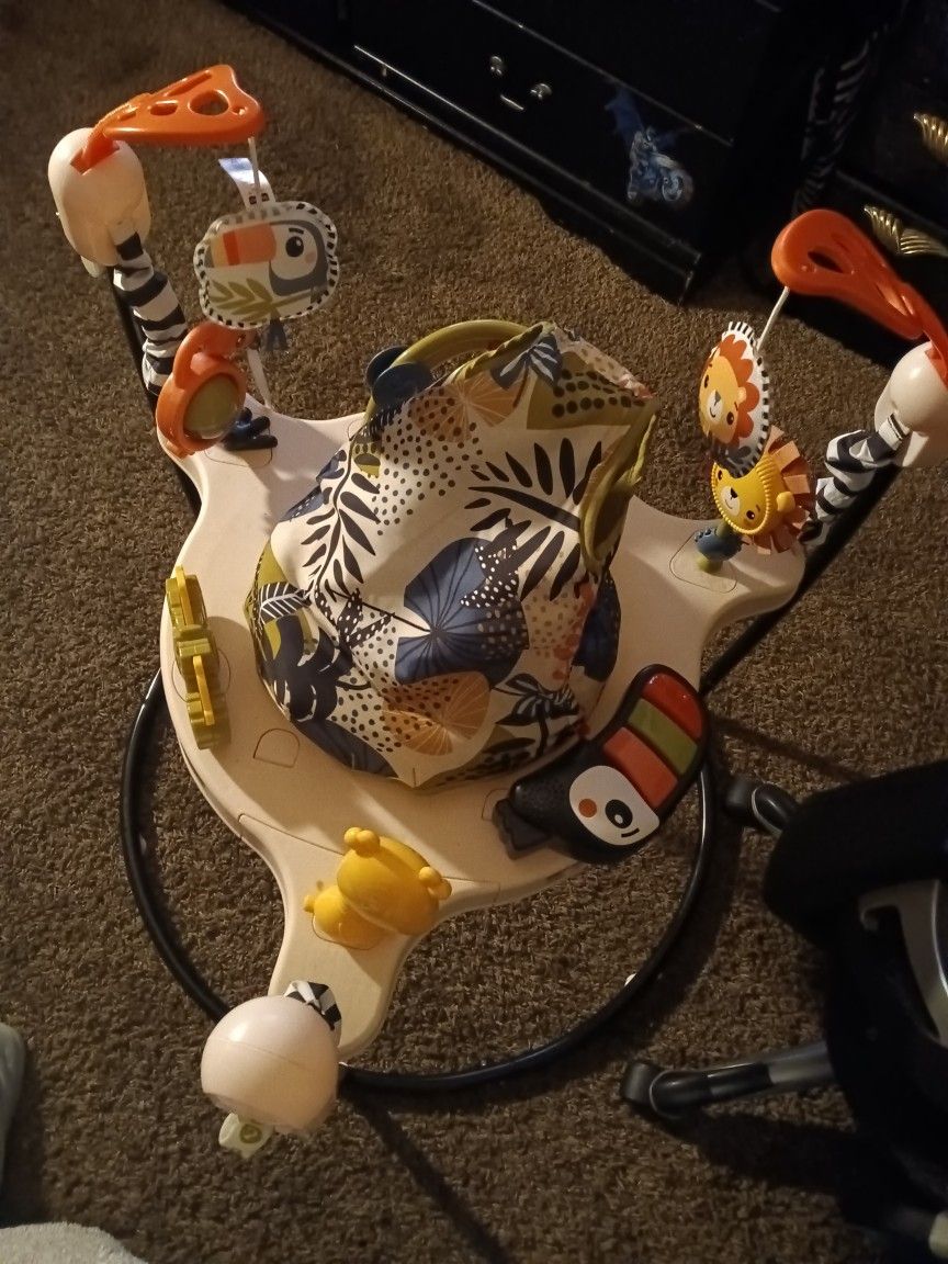 Fisher Price Baby Bouncer, Palm Paradise. MUST PICKUP**