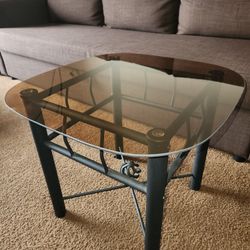 Glass / Metal End Table (taller)