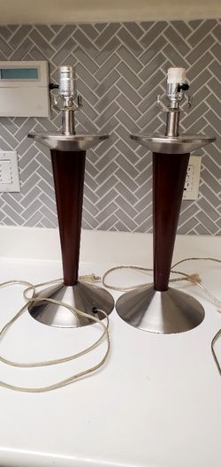 2 Tall Night Stand lamps/table Lamps